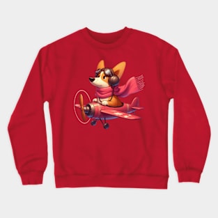 Corgi Pilot Crewneck Sweatshirt